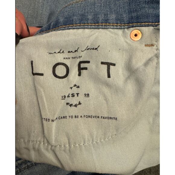 LOFT Modern Skinny Two Toned Denim Side Stripe - Sz 30/10 - Picture 12 of 12